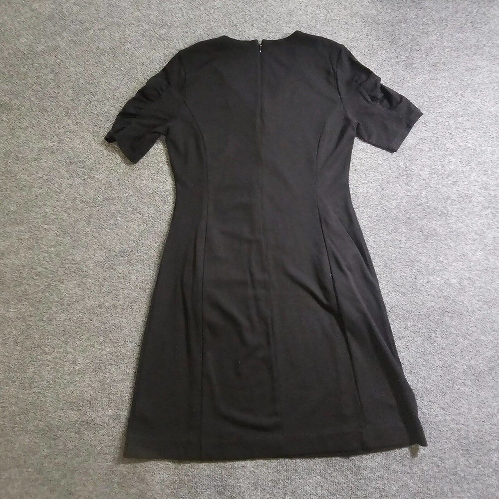 Cabi Dress Womens Medium Black Short Sleeves V Neck Sheath Neutral Basic Career - Picture 9 of 10